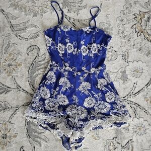 Lovers + Friends lace romper